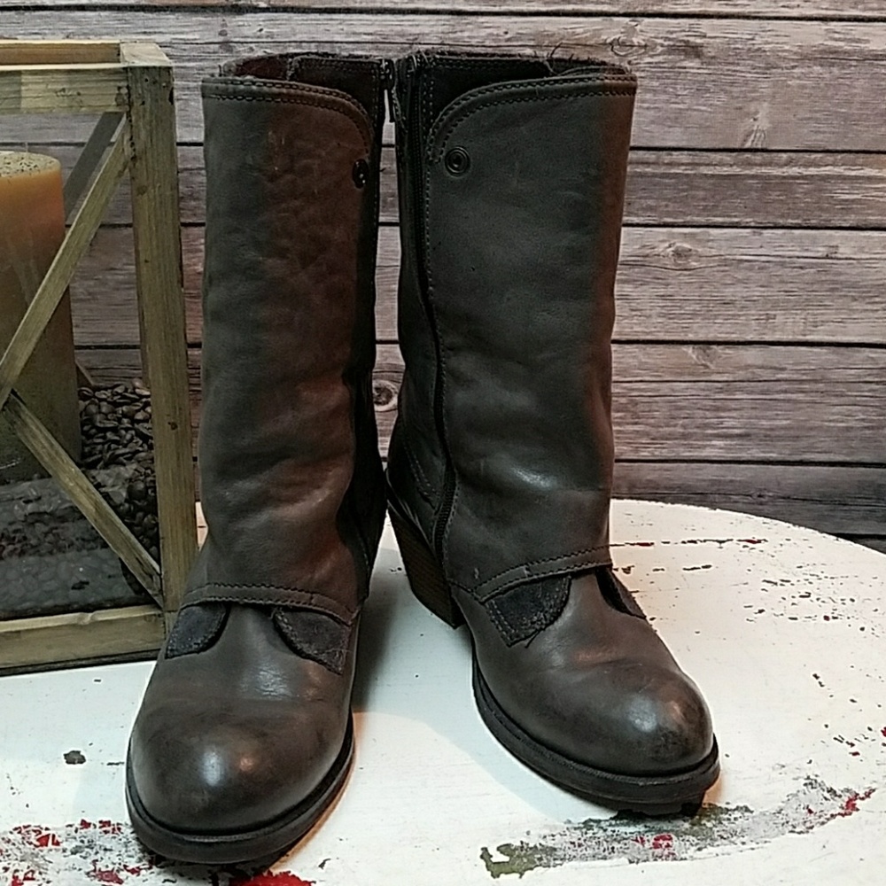 Luxury Rebel Distressed Leather Boots size